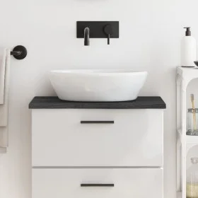 Dark brown treated solid wood bathroom countertop 60x30x2 cm by vidaXL, Countertops - Ref: Foro24-3156197, Price: 36,41 €, Di...