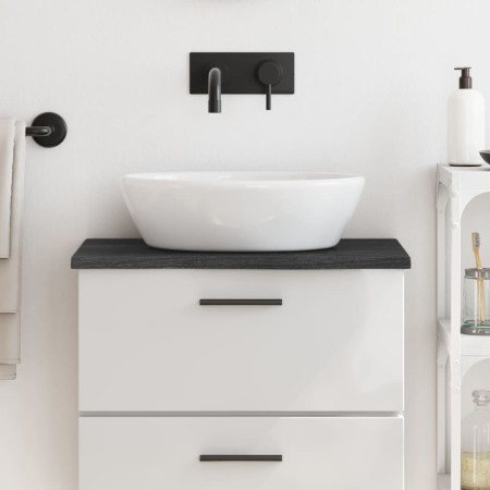 Dark brown treated solid wood bathroom countertop 60x30x2 cm by vidaXL, Countertops - Ref: Foro24-3156197, Price: 37,63 €, Di...