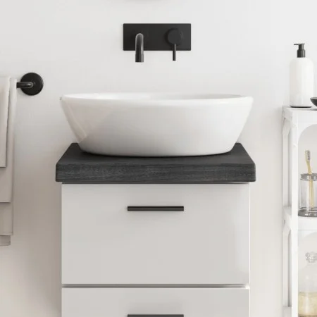 Encimera de baño madera tratada marrón oscuro 40x60x(2-6) cm de vidaXL, Encimeras - Ref: Foro24-3156196, Precio: 50,98 €, Des...