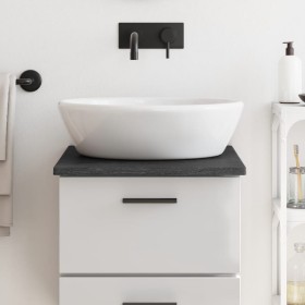 Dark brown treated solid wood bathroom countertop 40x50x2 cm by vidaXL, Countertops - Ref: Foro24-3156191, Price: 33,72 €, Di...