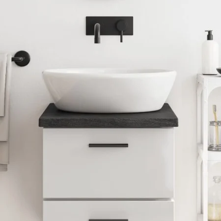 Encimera de baño madera tratada marrón oscuro 40x60x(2-4) cm de vidaXL, Encimeras - Ref: Foro24-3156195, Precio: 42,24 €, Des...