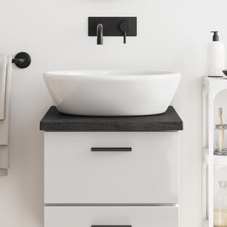 Encimera de baño madera tratada marrón oscuro 40x60x(2-4) cm de vidaXL, Encimeras - Ref: Foro24-3156195, Precio: 42,68 €, Des...