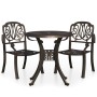 Bistrotisch und Stühle, 3-teilig, Aluminiumguss, bronzefarben von vidaXL, Gartensets - Ref: Foro24-3070571, Preis: 503,02 €, ...
