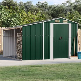Grüner Gartenschuppen aus verzinktem Stahl, 277 x 279 x 179 cm von vidaXL, Schuppen - Ref: Foro24-3188287, Preis: 446,55 €, R...