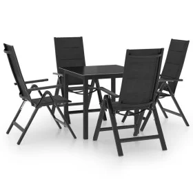 5-teiliges Garten-Essset aus anthrazitgrauem Aluminium von vidaXL, Gartensets - Ref: Foro24-3070634, Preis: 450,98 €, Rabatt: %