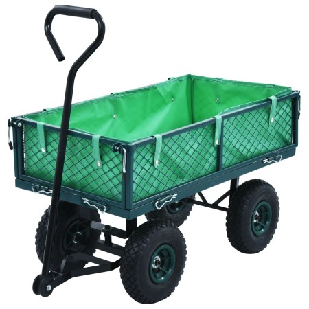 Carrito de mano de jardín verde 250 kg