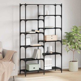 Estante de libros Roble negro 100 x 32 x 170 cm en Librerías y estanterías | Comprar online en Foro24