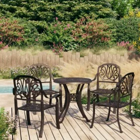 Bistro table and chairs 5 pieces cast aluminum bronze color by vidaXL, Garden sets - Ref: Foro24-3070598, Price: 854,77 €, Di...