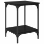 Mesa de Café Roble Negro 40 x 40 x 55 cm Madera contrachapada