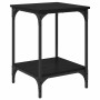 Mesa de Café Roble Negro 40 x 40 x 55 cm Madera contrachapada