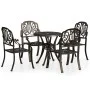 Bistrotisch und Stühle, 5 Stück, Aluminiumguss, bronzefarben von vidaXL, Gartensets - Ref: Foro24-3070598, Preis: 857,65 €, R...