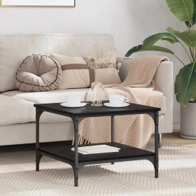 Mesa de Café Roble Negro 55 x 55 x 40 cm Madera contrachapada