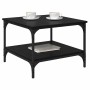 Mesa de Café Roble Negro 55 x 55 x 40 cm Madera contrachapada