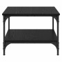 Mesa de Café Roble Negro 55 x 55 x 40 cm Madera contrachapada