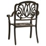 Bistrotisch und Stühle, 5 Stück, Aluminiumguss, bronzefarben von vidaXL, Gartensets - Ref: Foro24-3070598, Preis: 872,24 €, R...