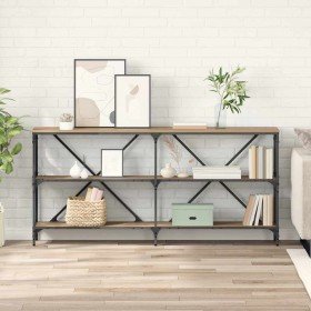 Mesa Consola con estante Roble artesanal 160 x 30 x 75 cm en Mesas auxiliares | Comprar online en Foro24