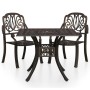 Bistrotisch und Stühle, 3-teilig, Aluminiumguss, bronzefarben von vidaXL, Gartensets - Ref: Foro24-3070577, Preis: 566,24 €, ...