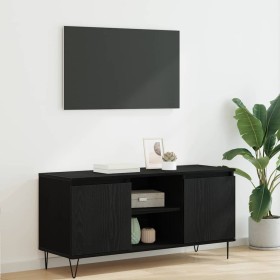 Gabinete de TV Roble Negro 104 x 35 x 50 cm