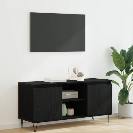 Gabinete de TV Roble Negro 104 x 35 x 50 cm