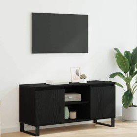 Gabinete de TV Roble Negro 104 x 35 x 50 cm