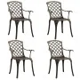 Bistro table and chairs 5-piece set, cast aluminum, bronze color. by vidaXL, Garden sets - Ref: Foro24-3070607, Price: 623,83...