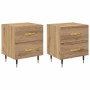 Armario de Noche 2 pcs Roble artisan 40 x 35 x 47.5 cm