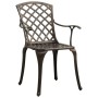 Bistrotisch und Stühle 5 Stück Aluminiumguss Bronzefarbe von vidaXL, Gartensets - Ref: Foro24-3070607, Preis: 599,06 €, Rabat...