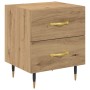 Armario de Noche 2 pcs Roble artisan 40 x 35 x 47.5 cm