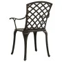 Bistro table and chairs 5-piece set, cast aluminum, bronze color. by vidaXL, Garden sets - Ref: Foro24-3070607, Price: 623,83...