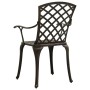 Bistrotisch und Stühle 5 Stück Aluminiumguss Bronzefarbe von vidaXL, Gartensets - Ref: Foro24-3070607, Preis: 599,06 €, Rabat...