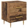 Armario de Noche con cajón 2 pcs Madera Vieja 40 x 35 x 47,5 cm