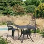 Bistro table and chairs 3 pieces black cast aluminum by vidaXL, Garden sets - Ref: Foro24-3070587, Price: 443,47 €, Discount: %