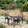 Bistrotisch und Stühle 3-teilig aus schwarzem Aluminiumguss von vidaXL, Gartensets - Ref: Foro24-3070587, Preis: 506,51 €, Ra...