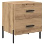 Armario de Noche 2 pcs Roble artisan 40 x 35 x 47.5 cm