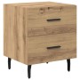 Armario de Noche 2 pcs Roble artisan 40 x 35 x 47.5 cm