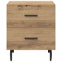 Armario de Noche 2 pcs Roble artisan 40 x 35 x 47.5 cm