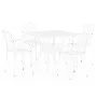 Bistro table and chairs 5 pieces white cast aluminum by vidaXL, Garden sets - Ref: Foro24-3070615, Price: 718,07 €, Discount: %
