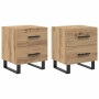 Cajoneras de Noche 2 pcs Roble artisan 40 x 35 x 47.5 cm