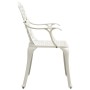 Bistrotisch und Stühle 5 Stück aus weißem Aluminiumguss von vidaXL, Gartensets - Ref: Foro24-3070615, Preis: 731,54 €, Rabatt: %