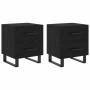Cajoneras de Noche 2 pcs Roble negro 40 x 35 x 47.5 cm