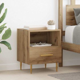 Mesa de Noche Marrón 40 x 35 x 47.5 cm Madera contrachapada en Mesitas de noche | Comprar online en Foro24