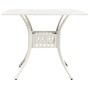 Bistrotisch und Stühle 5 Stück aus weißem Aluminiumguss von vidaXL, Gartensets - Ref: Foro24-3070615, Preis: 731,54 €, Rabatt: %