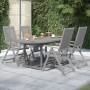 Juego de comedor de jardín 5 piezas madera maciza de acacia