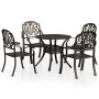 Bistrotisch und Stühle, 5 Stück, Aluminiumguss, bronzefarben von vidaXL, Gartensets - Ref: Foro24-3070601, Preis: 952,68 €, R...