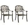 Bistro table and chairs 3-piece set cast aluminum bronze color by vidaXL, Garden sets - Ref: Foro24-3070574, Price: 595,24 €,...