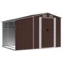 Brown galvanized steel garden shed 277x192.5x179 cm by vidaXL, Sheds - Ref: Foro24-3188295, Price: 368,55 €, Discount: %