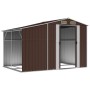 Brown galvanized steel garden shed 277x192.5x179 cm by vidaXL, Sheds - Ref: Foro24-3188295, Price: 368,55 €, Discount: %