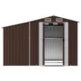 Brauner Gartenschuppen aus verzinktem Stahl, 277 x 192,5 x 179 cm von vidaXL, Schuppen - Ref: Foro24-3188295, Preis: 346,85 €...
