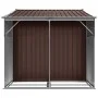 Brauner Gartenschuppen aus verzinktem Stahl, 277 x 192,5 x 179 cm von vidaXL, Schuppen - Ref: Foro24-3188295, Preis: 346,85 €...