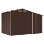 Brauner Gartenschuppen aus verzinktem Stahl, 277 x 192,5 x 179 cm von vidaXL, Schuppen - Ref: Foro24-3188295, Preis: 346,85 €...